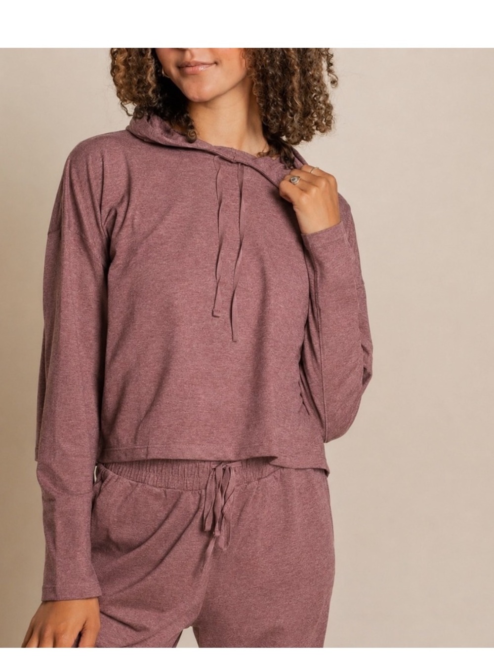 Girlfriend Collective ReSet Hoodie Rosehip Pullover